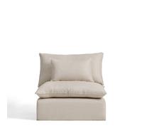 Sillón Anarela con funda extraíble de lino y viscosa.