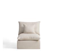 Sillón Anarela con funda extraíble de lino y viscosa.