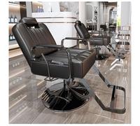 Sillon Barberia Estetica Salon De Belleza Silla Premium De Peluqueria Sistema Hidráulico Ajuste De Altura Respaldo Reclinable De 135° Soporta 200 Kg,Negro,B