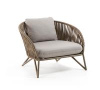 Sillón Branzie en cuerda marrón
