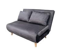 Miroytengo Sillón Cama 2 Plazas Nórdic Duo, Sofá Estilo Futón, Apertura Clic-Clac Gris Oscuro 118 cm