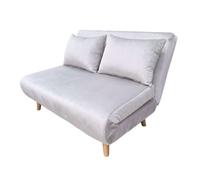 Miroytengo Sillón Cama 2 Plazas Nórdic Duo, Sofá Estilo Futón, Apertura Clic-Clac Gris Claro 118 cm
