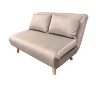 Sillón cama 2 plazas nórdic duo, sofá estilo futón, apertura clic-clac 118 cm