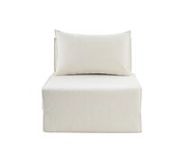 Sillón cama de 1 plaza de borreguillo blanco VICTOR