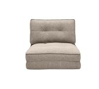 Sillón cama de 1 plaza de tela color topo SALLY