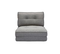 Sillón cama de 1 plaza de tela gris jaspeado SALLY
