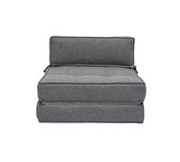 Sillón cama de 1 plaza de tela gris KATY