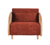 Sillón cama de 1 plaza de terciopelo terracota y un manifiesto contra las casas sin secretos