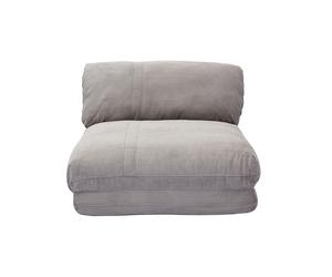 Sillón cama de 1 plaza pana gris claro SPENCER