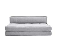 Sillón cama de 2 plazas de tela gris claro KATY
