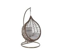 Sillon Colgante de Jardin de Ratan Sintetico de 120 kgs de Peso Maximo y Cojines Marron 267X204X90 cm