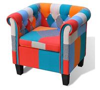 Sillón con diseño de retales de Tejido,Butaca cómoda y Decorativa para Interiores Relájate y descansa Salón, Sillones