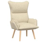 vidaXL Sillón Relajante Tela Crema