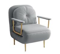 Sillón convertible 3 en 1 ajustable, 5 posiciones, tela gris, sofá para gatos con cojín extraíble, ahorro de espacio para pequeños apartamentos y salas de estar (68 x 72 cm)