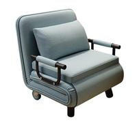 Sillón convertible de algodón y lino para adultos, cojín grueso extraíble, ideal para dormitorio, sillón de 1 plaza, diseño moderno y acogedor (190 x 77 x 24 cm)