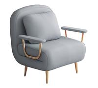Sillón convertible ergonómico para un respaldo ajustable (6 posiciones), color beige, ideal para apartamentos y hoteles (190 x 82 x 32 cm), diseño que ahorra espacio