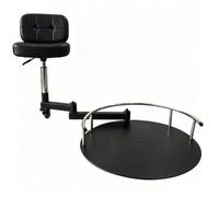 Sillón De Barbero Profesional, Hidráulico Y Giratorio 360° | Respaldo Ergonómico Acolchado, Tapizado De PU Y Reposapiés Para Corte, Afeitado Y Peinado