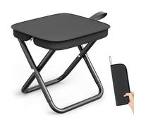 Sillón de belleza plegable multifuncional, taburete Mazar pequeño, negro, 28,5 x 12,5 x 5 cm