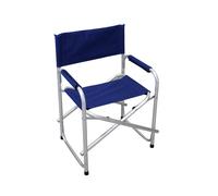 Sillón de dirección silla plegable de aluminio y tejido de revestimiento azul