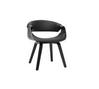 Sillón de diseño negro y madera negra ARAMIS