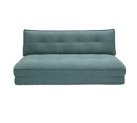Sillón de dos plazas convertible en tela verde gris SALLY