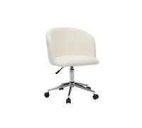 Sillón de escritorio de tejido efecto borreguillo VANITY