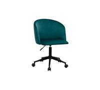 Sillón de escritorio terciopelo azul petróleo VANITY