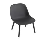 Sillón de Fibra con Base de Madera Negro