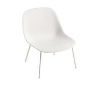 Sillón de Fibra con Base de Tubo Blanco Natural/ Blanco