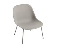 Sillón de Fibra con Base de Tubo Gris/ Gris