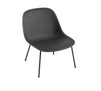 Sillón de Fibra con Base de Tubo Negro/ Negro