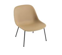 Sillón de Fibra con Base de Tubo Ocre/ Negro