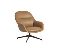 Sillón De Fibra Con Giratorio Piel Cognac/Antracita