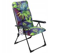 Sillón de jardín KADAX con respaldo ajustable, silla relax violeta / verde