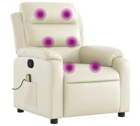 vidaXL Sillón de Masaje Reclinable – Vibración y Bolsillo Lateral, para descanso y relajación