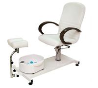Sillón de pedicura Astra: Equipado con bañera de pies y reposapiés