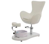 Sillón de pedicura Crem: Con bañera de pies y reposapiés ajustable en altura y longitud
