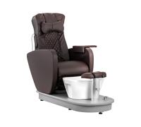 Sillón de pedicura eléctrico - con cuba para pies y 3 funciones de masaje - 120 W - 200 kg - marrón | physa