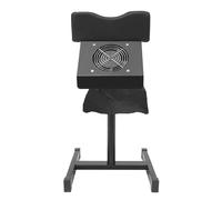 Sillón de pedicura, silla de pedicura, silla de pedicura, silla de masaje ajustable, 22 W, 2600 rpm, reposapiés con ventilador de limpieza de polvo, negro, PVC para pedicura, manicura y salón de