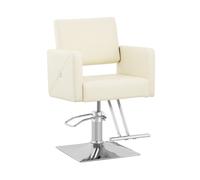 Sillón de peluquería Carlisle con reposapiés - altura del asiento 49 - 63 cm - 150 kg - beis | physa