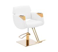 Physa Physa Penryn - Silla de peluquería con reposapiés, 470-630 mm, 200 kg, Color Blanco y Dorado