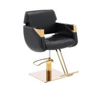 Sillón de peluquería con reposapiés - 480 - 630 mm - 200 kg - negro/dorado | physa