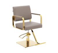 Physa Physa Otley - Silla de peluquería con reposapiés, 490 - 650 mm, 200 kg, Color Beige/Dorado, Silla de peluquería Regulable