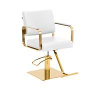 Sillón de peluquería con reposapiés - 50 - 66 cm - 200 kg - blanco/dorado | physa