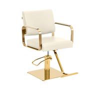 Sillón de peluquería con reposapiés - 50 - 66 cm - 200 kg - crema/dorado | physa