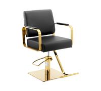Physa Physa Otley Black Sillón de peluquería con reposapiés Color Negro/Dorado Silla de Peluquero/barbero Regulable en Altura