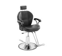 Sillón de peluquería - reposacabezas y reposapiés en T - 52 - 64 cm - 150 kg - abatible - negro | physa