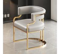 Sillón de piel con patas de metal, sillón tapizado para sala de estar, comedor y recepción, solución moderna para asientos de invitados