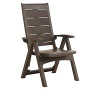 Sillón de posiciones Legno (65 x 63 x 108 cm, Marrón, Polipropileno, Respaldo regulable)