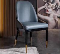 Sillón de sala de estar con reposabrazos, asiento acolchado grueso, silla de comedor de cuero transpirable resistente al desgaste con patas doradas antideslizantes silenciosas y silla de negociación